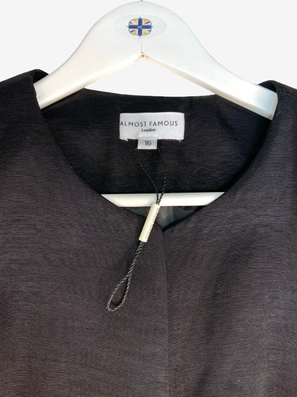Almost Famous Collarless Grosgrain Evening Jacket