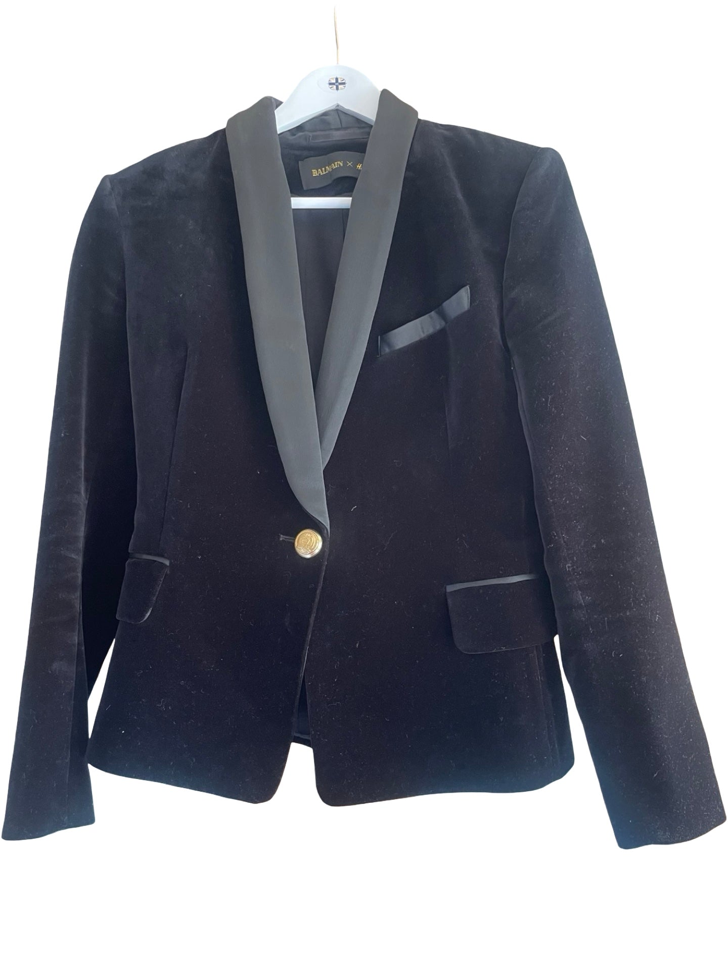 Balmain For H&M Velvet Tuxedo Jacket