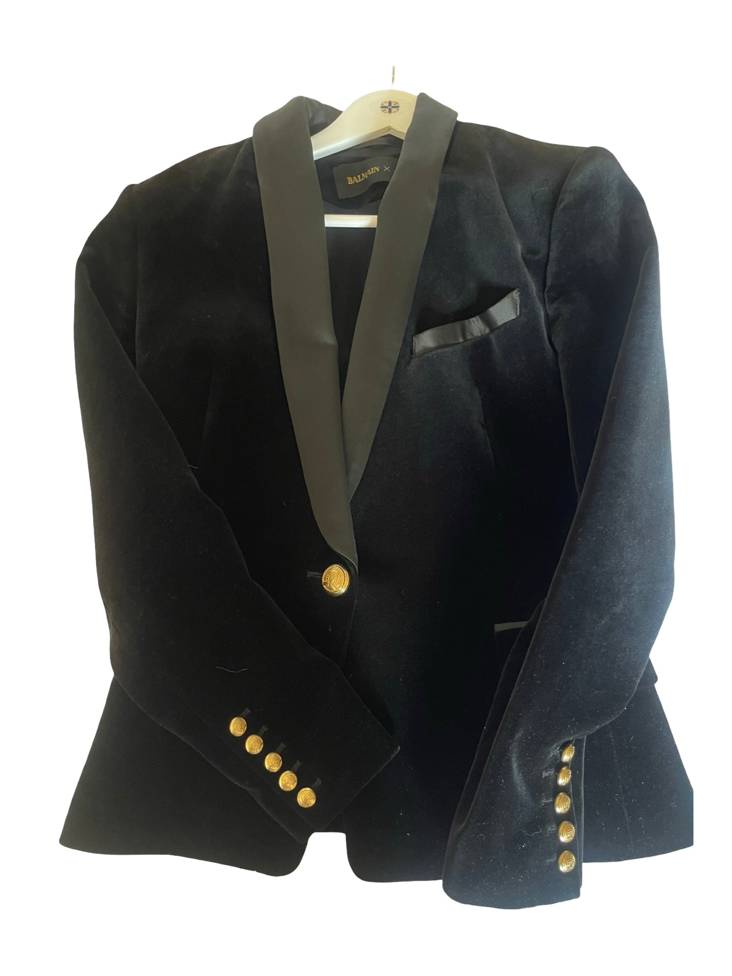 Balmain For H&M Velvet Tuxedo Jacket