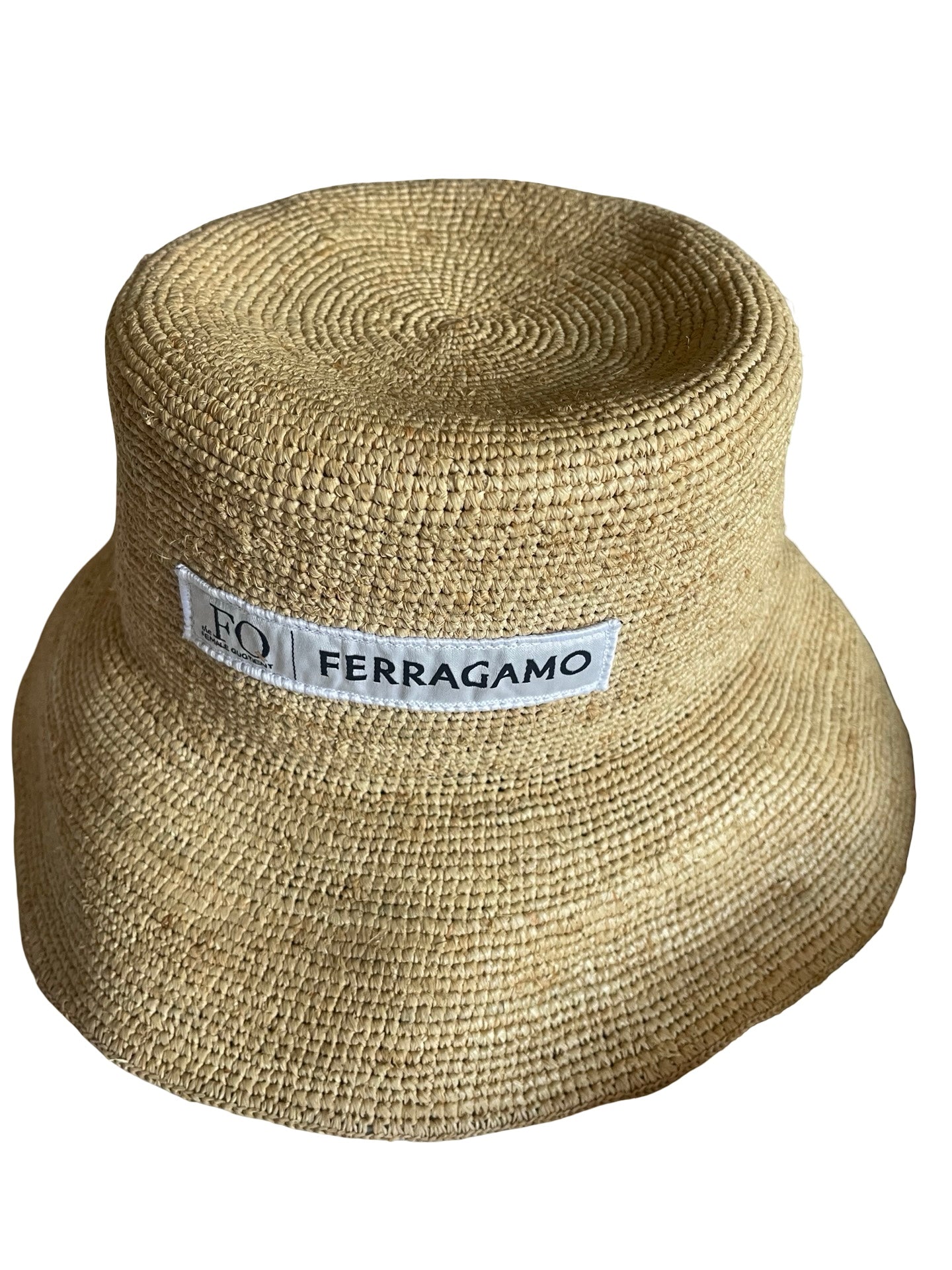 Ferragamo Straw Bucket Hat