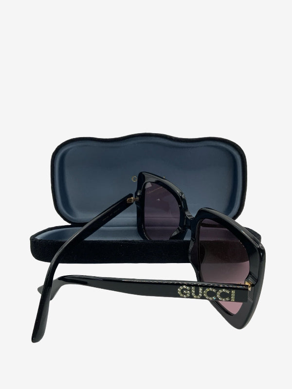 Gucci Square Sunglasses with Diamanté Logo