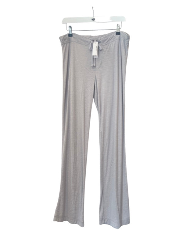 Light grey kick flare drawstring pant