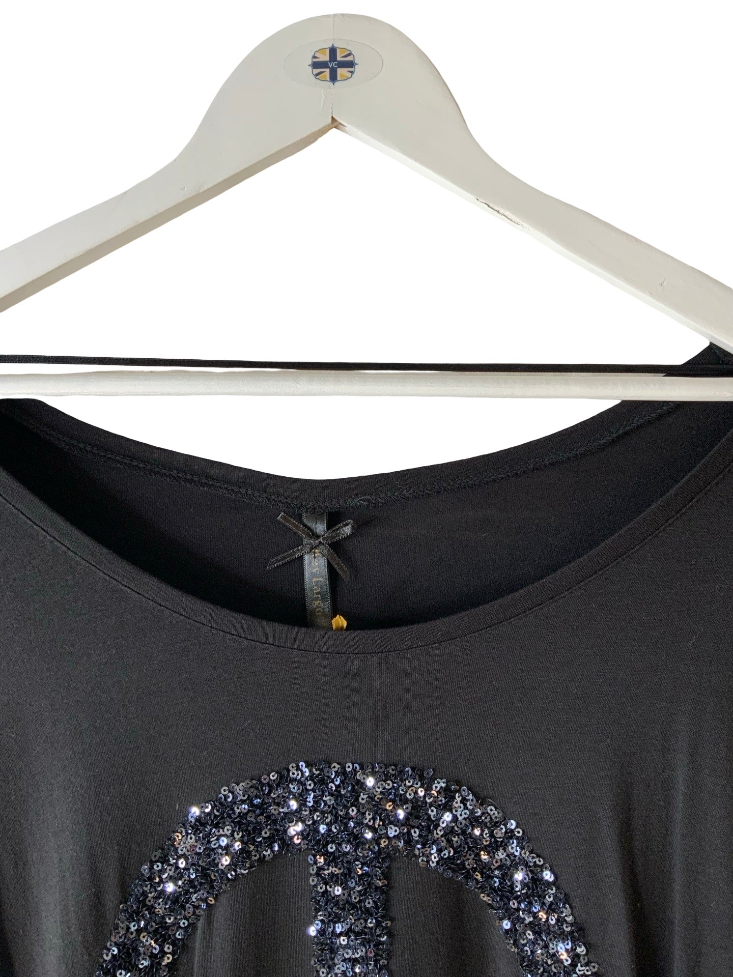 Key Largo Deluxe T Shirt with Sparkle Peace Sign