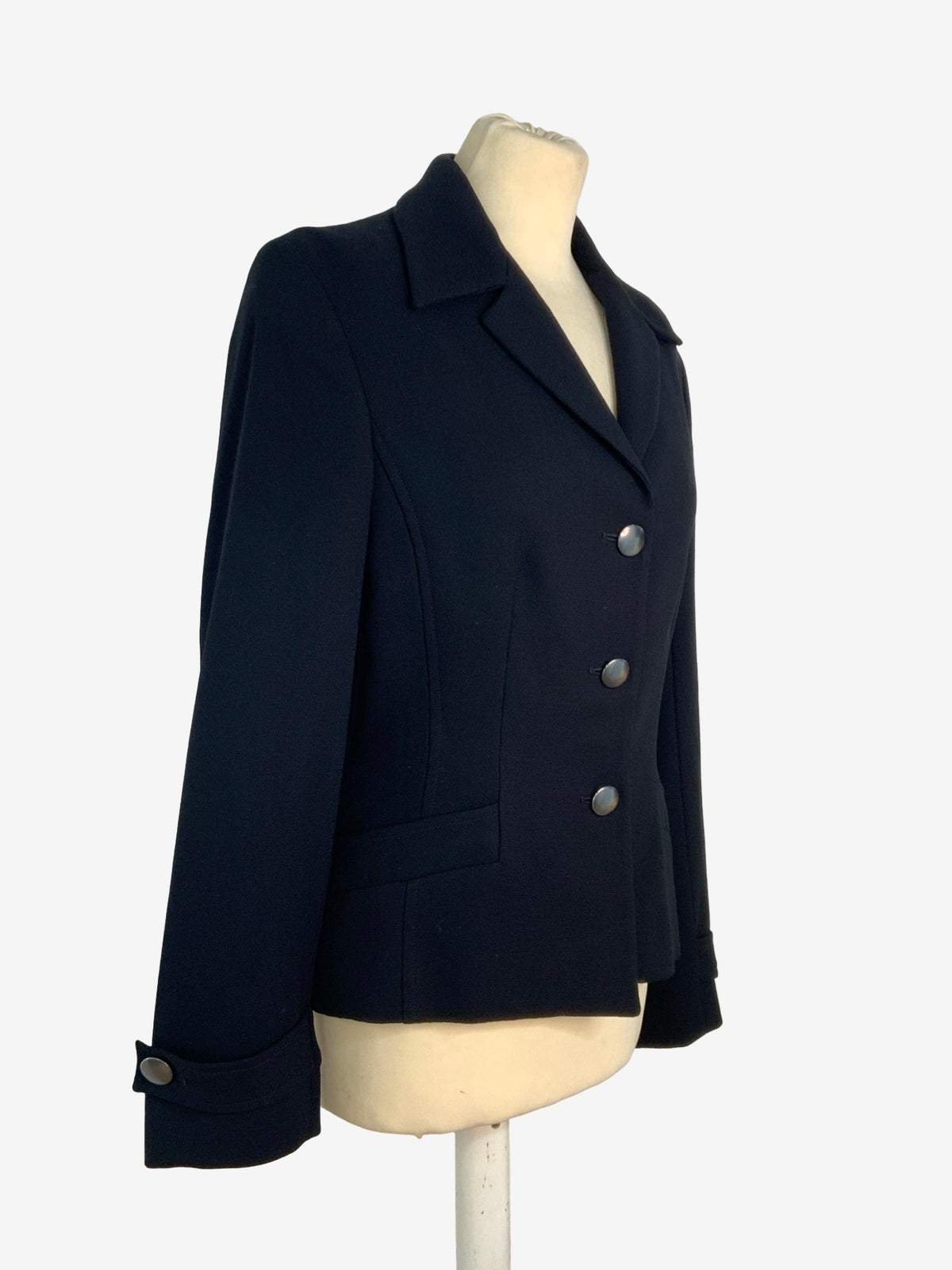 Liberty Vintage Black Crepe Jacket