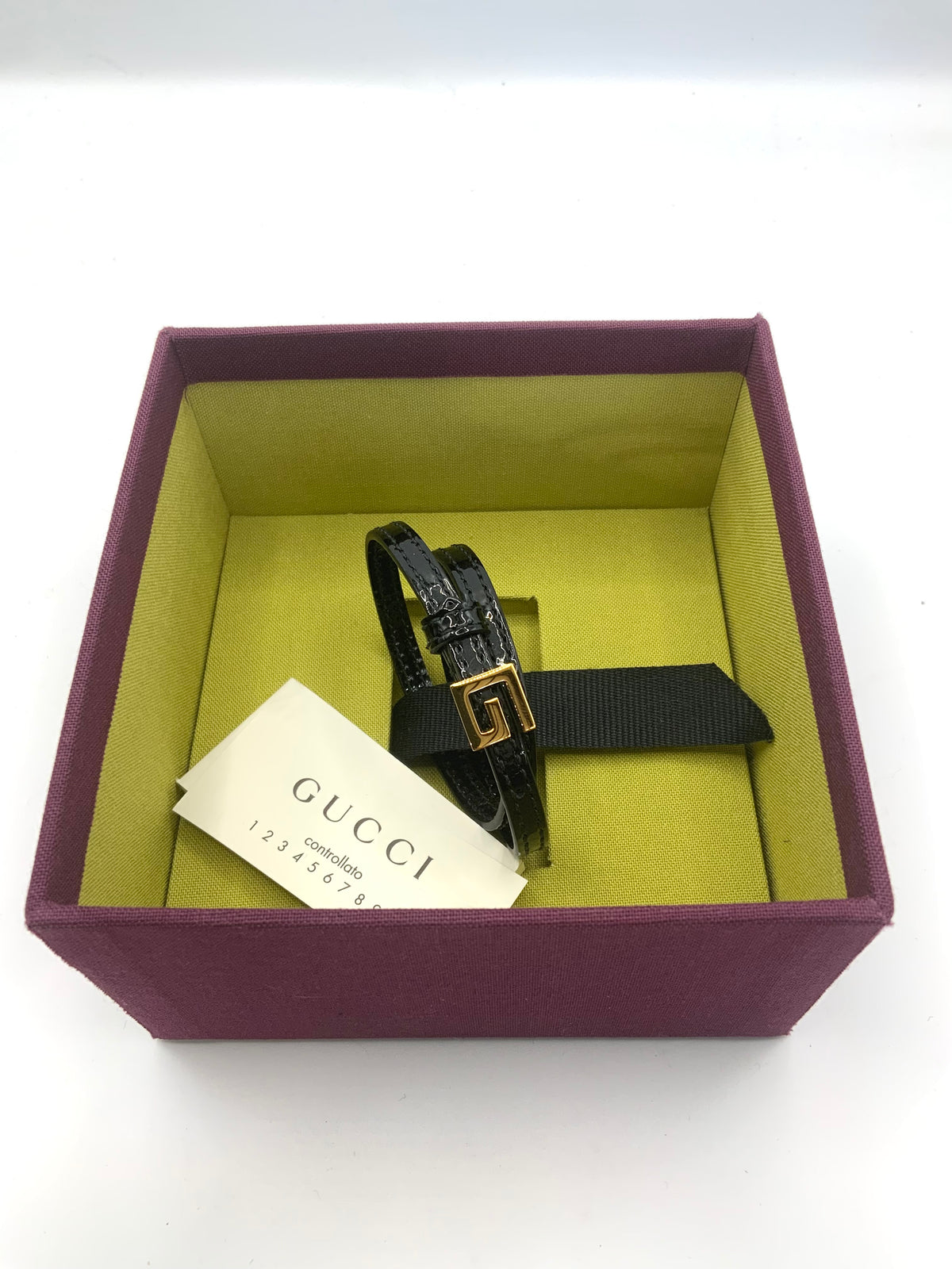 Gucci Interlocking Cuff Bracelet Black