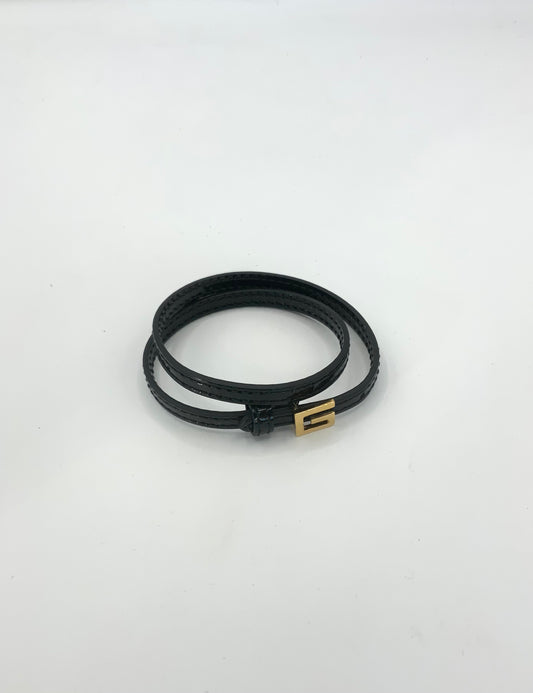 Gucci Interlocking Cuff Bracelet Black