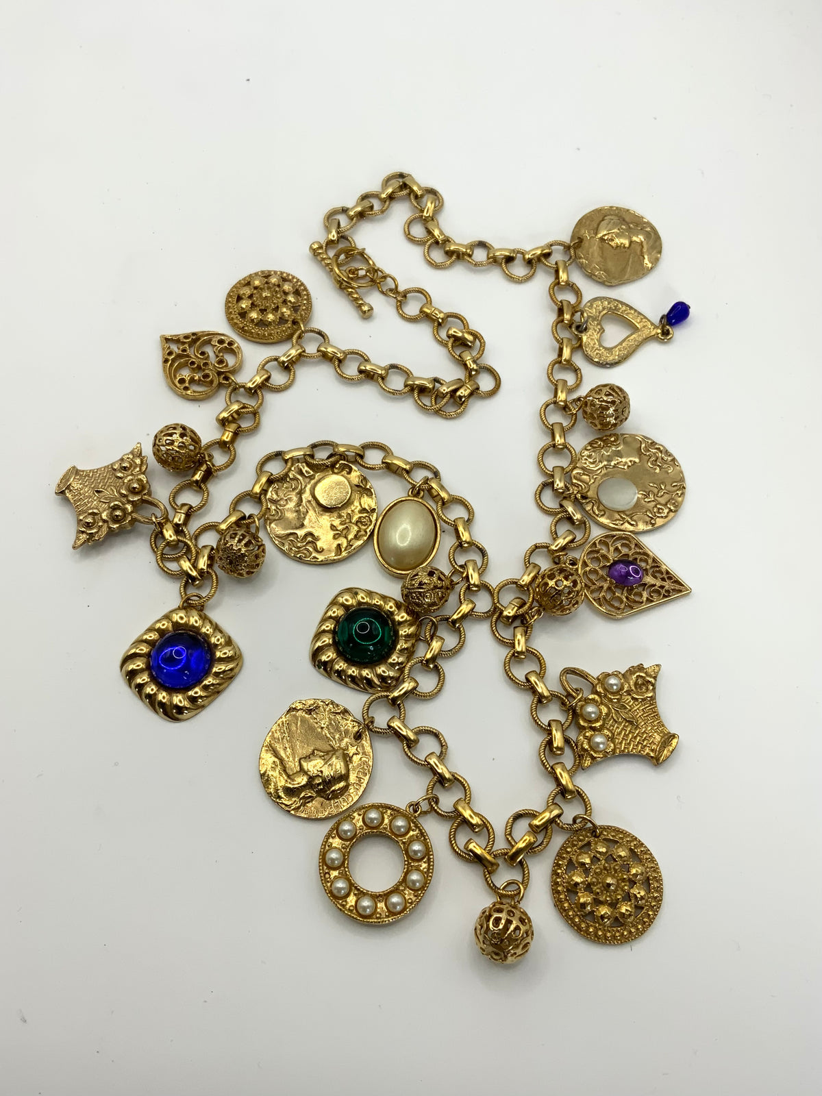 Christian Lacroix Crepuscule Bazar Charm Necklace Signed