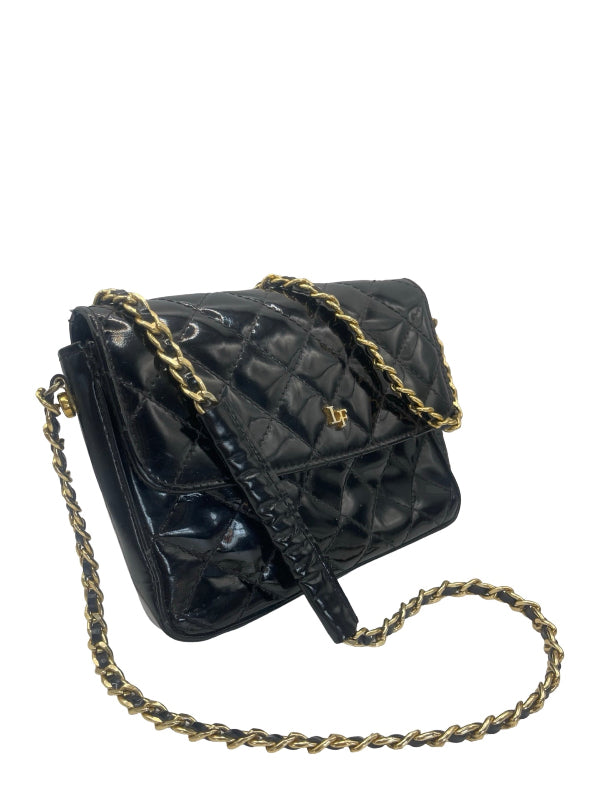 Louis Feraud Paris Patent Quilted Vintage Bag