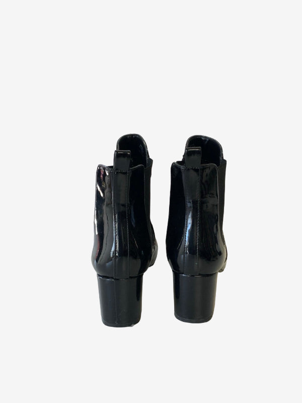 River Island Patent Stretchy Elastic Chelsea Boot