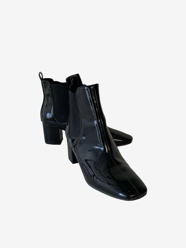 River Island Patent Stretchy Elastic Chelsea Boot
