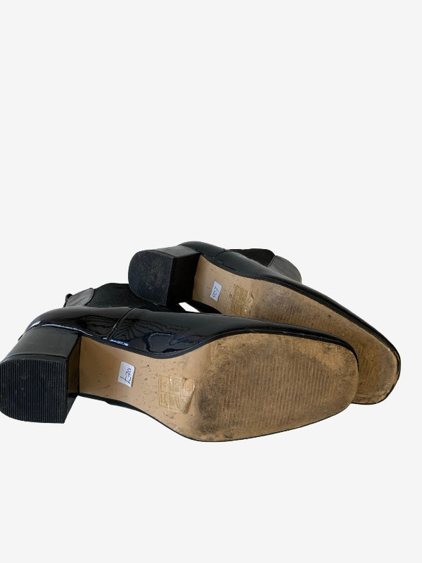 River Island Patent Stretchy Elastic Chelsea Boot