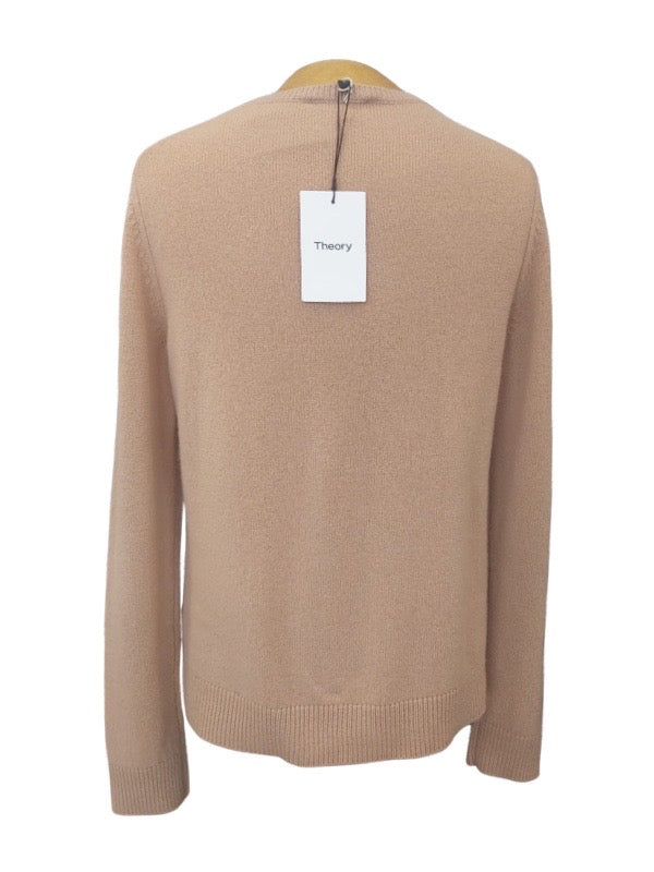 The back of soft long sleeve cashmere jumper round neck with tags