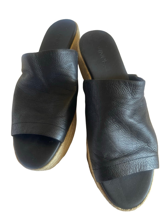 Vince Solano Soft Leather Hessian Slides