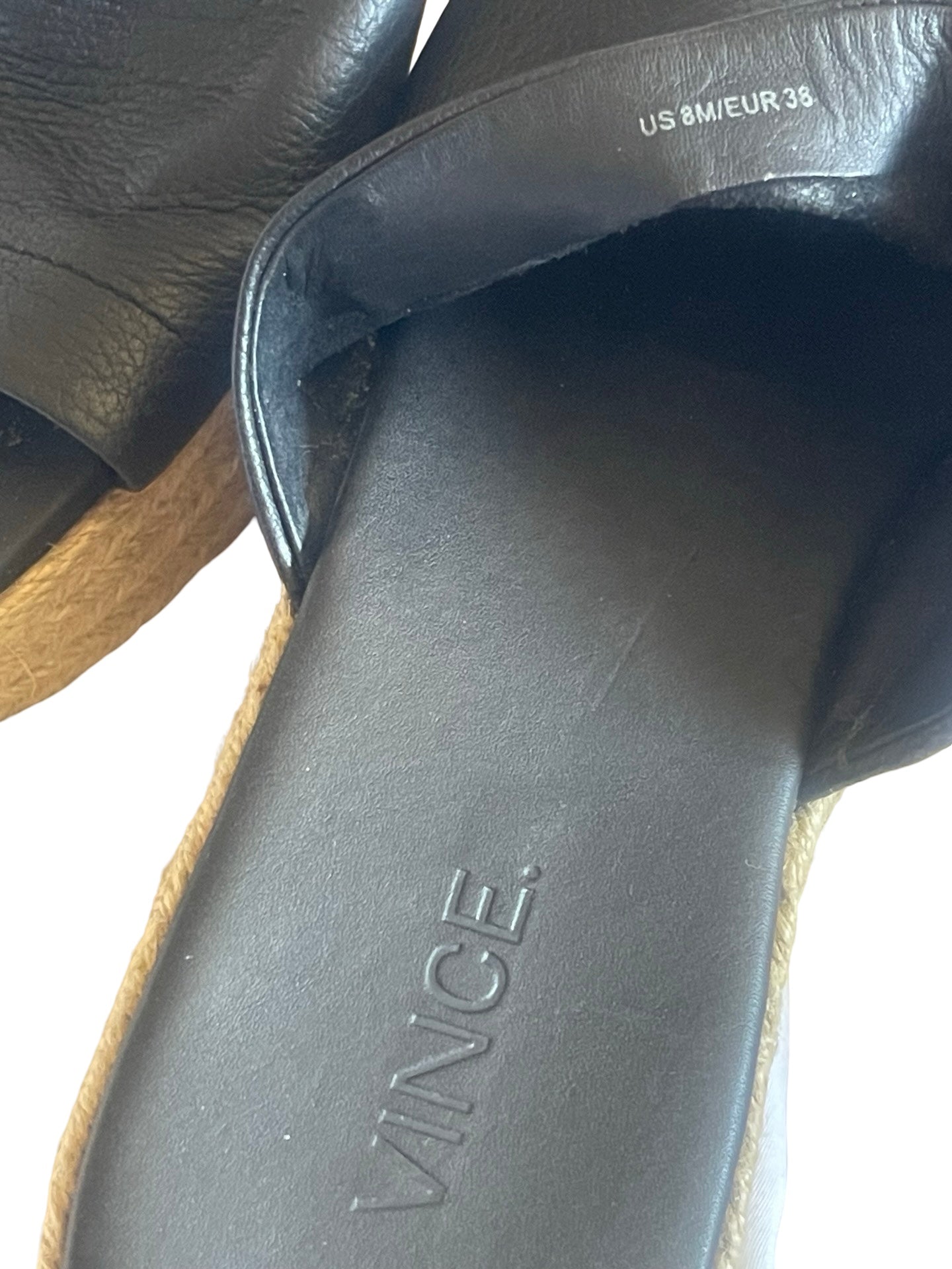 Vince Solano Soft Leather Hessian Slides
