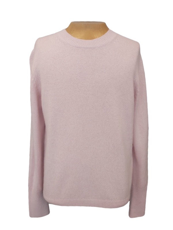 Pale pink soft long sleeve jumper with round nexk