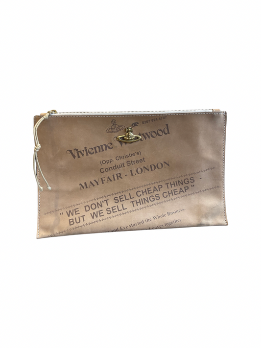 We Don’t sell cheap things Vivienne westward  leather clutch bag 