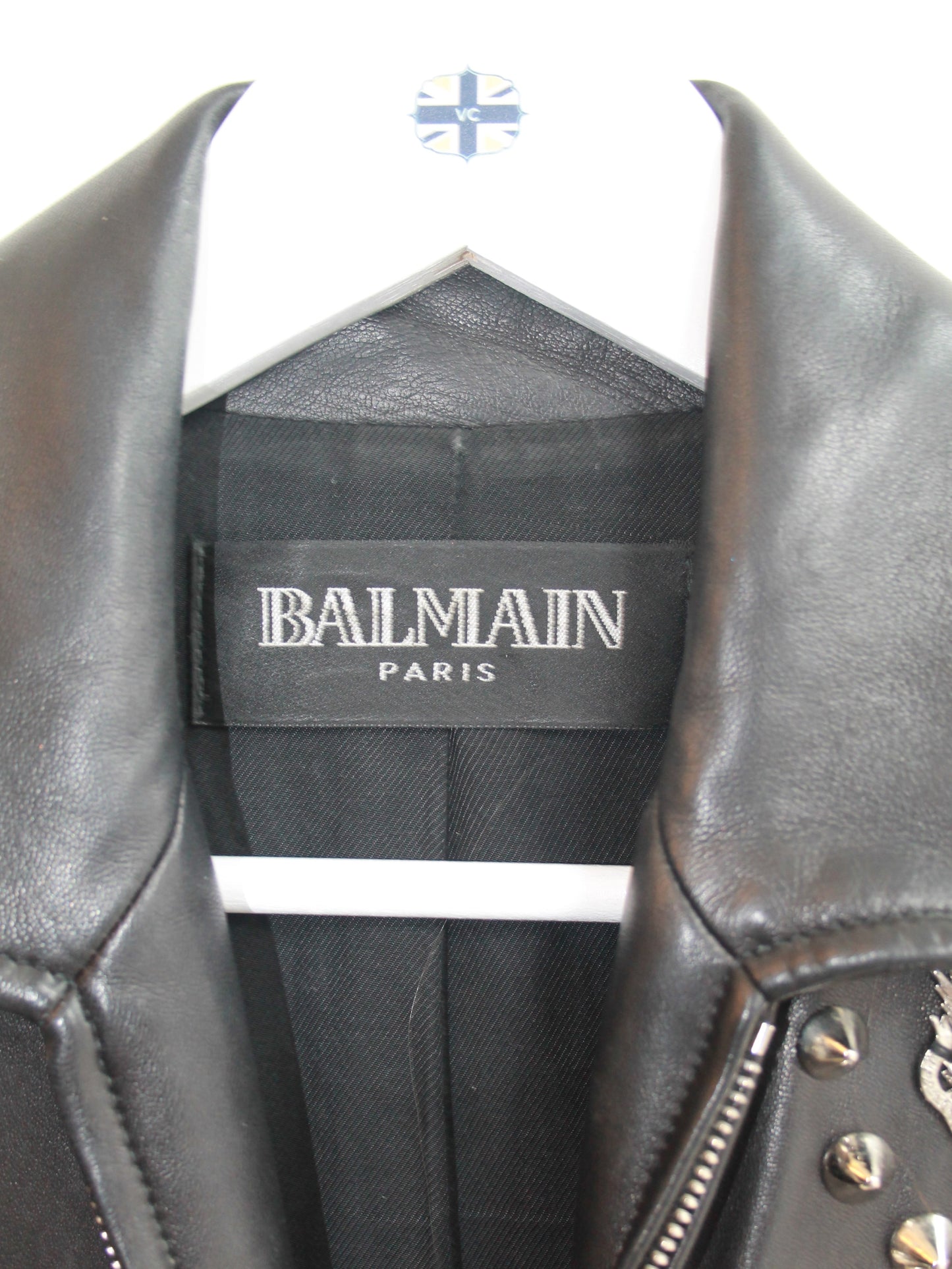 Balmain Leather Jacket Silver Hardware