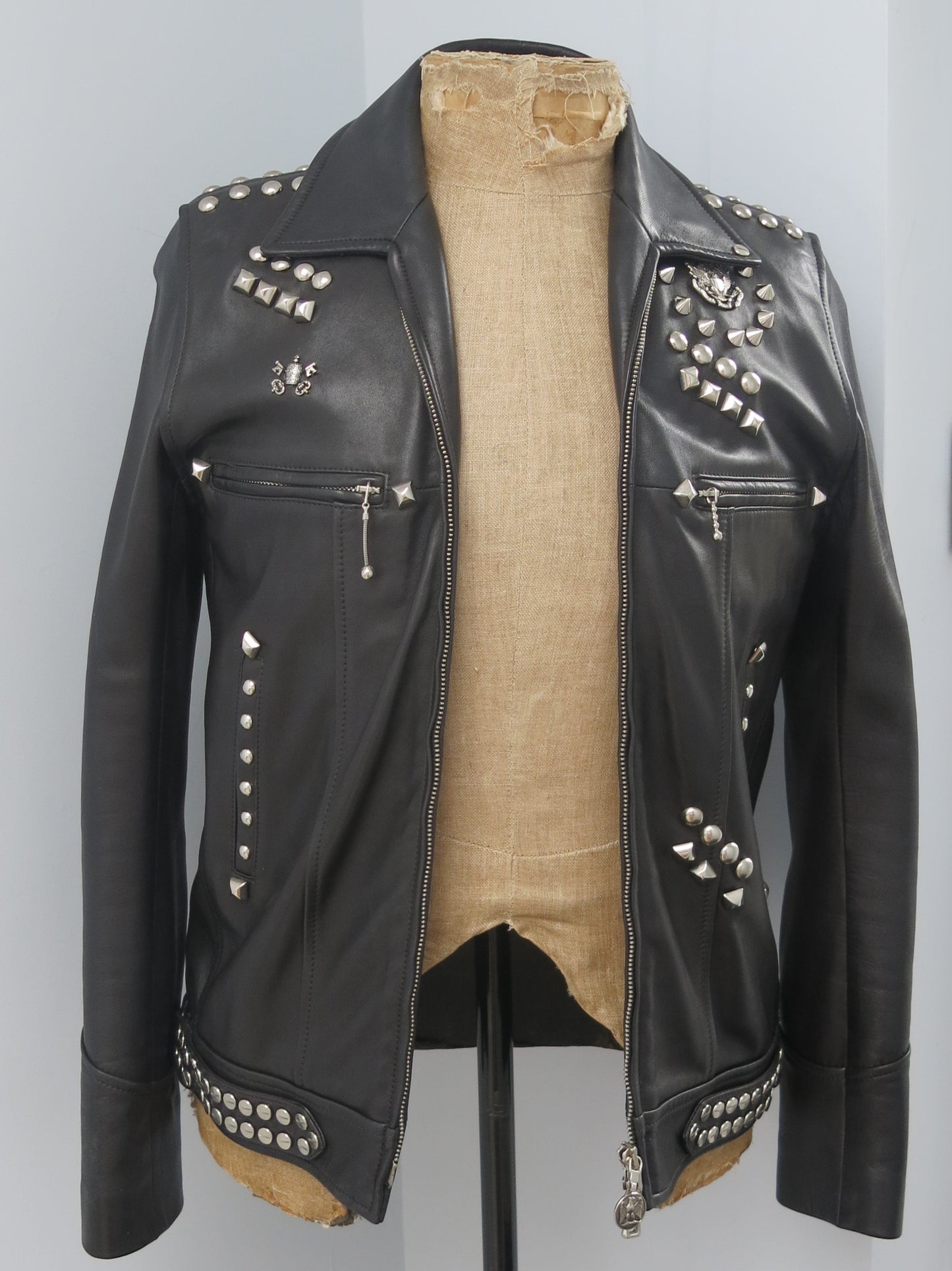 Balmain Leather Jacket Silver Hardware