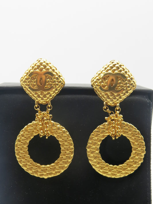 Chanel Drop Clip On Earrings