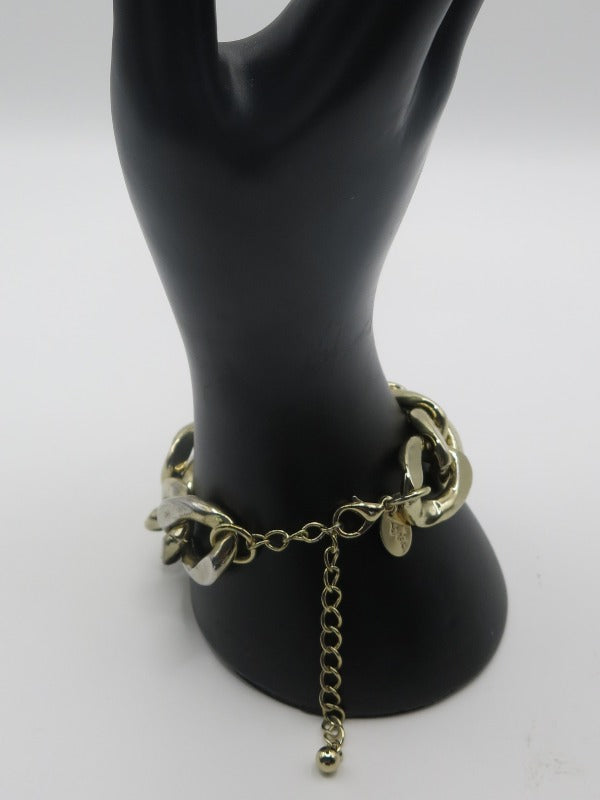 Cuban Gold Curb Chain Statement Bracelet