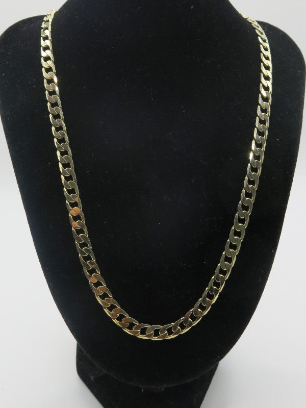 Gold Plated Link Curb Chain Necklace