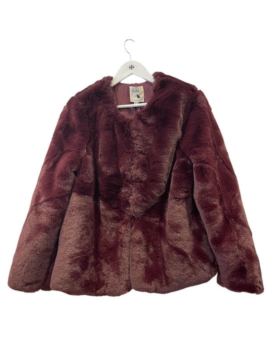 Yumi Claret Furry Jacket