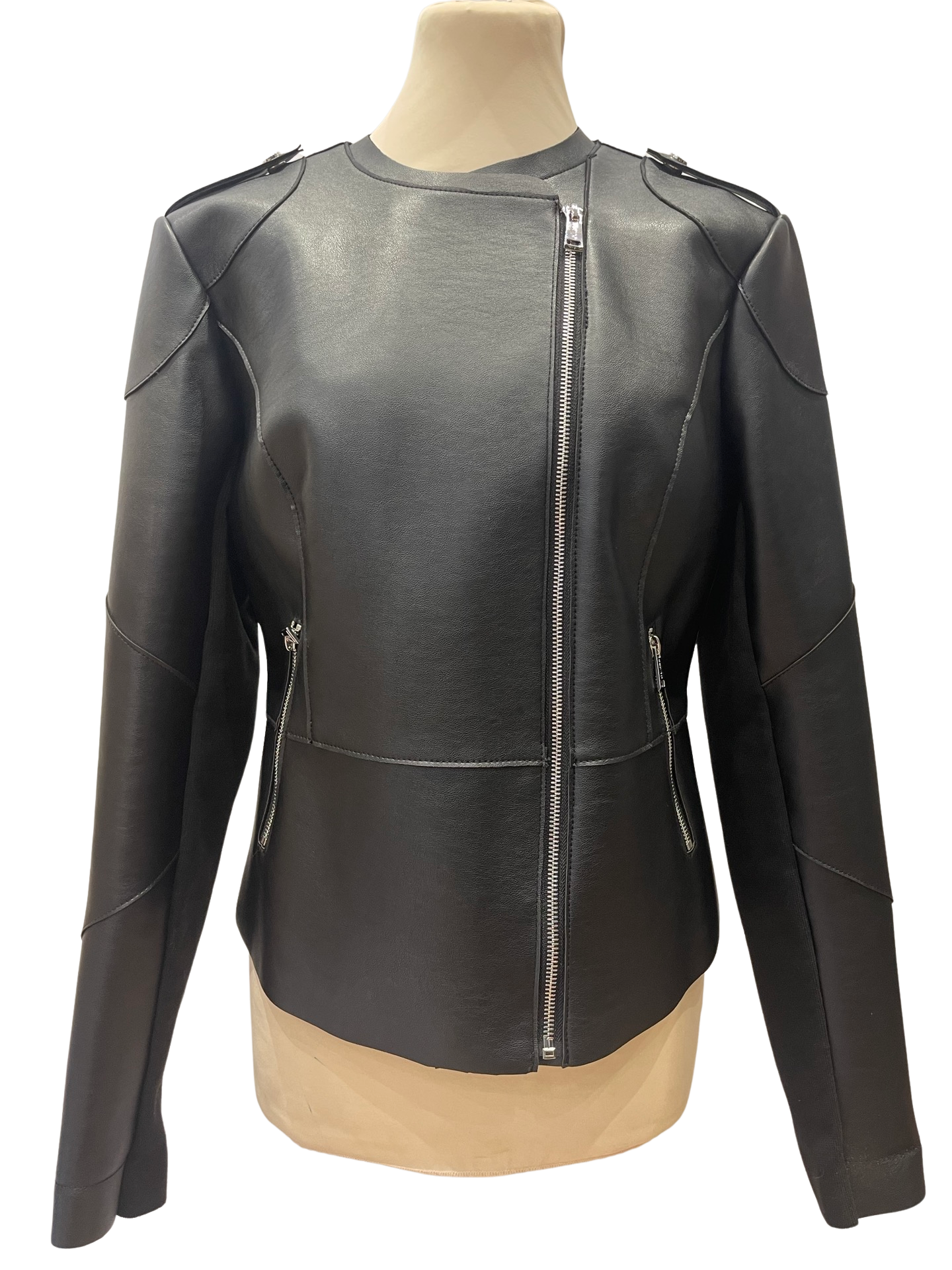 Guess Marciano Faux Leather Jacket Black