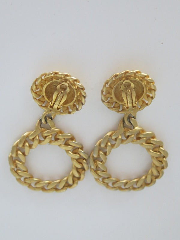 Erwin Pearl Double Circle Chain Link Earrings