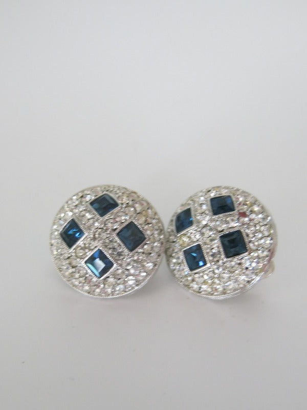 Sapphire Diamond Clip on Earrings
