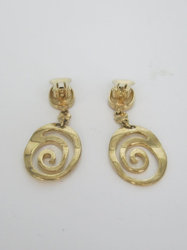 Swirl Hoop Earrings Vintage