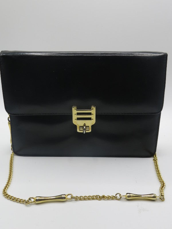 Leather Bag Gold Clasp